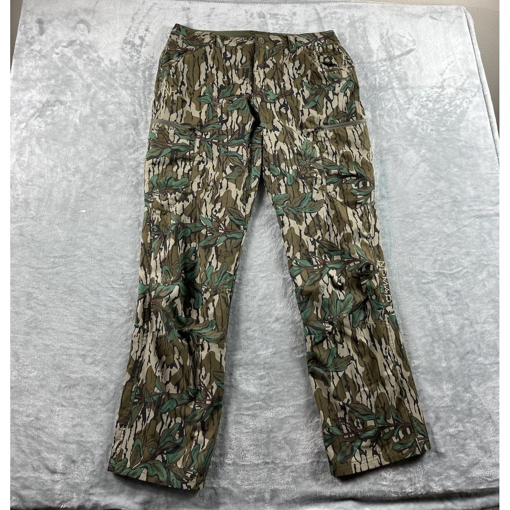 Nomad Pants Mens Large Camo Mossy Oak Green Leaf Lightweight Hunting Outdoor